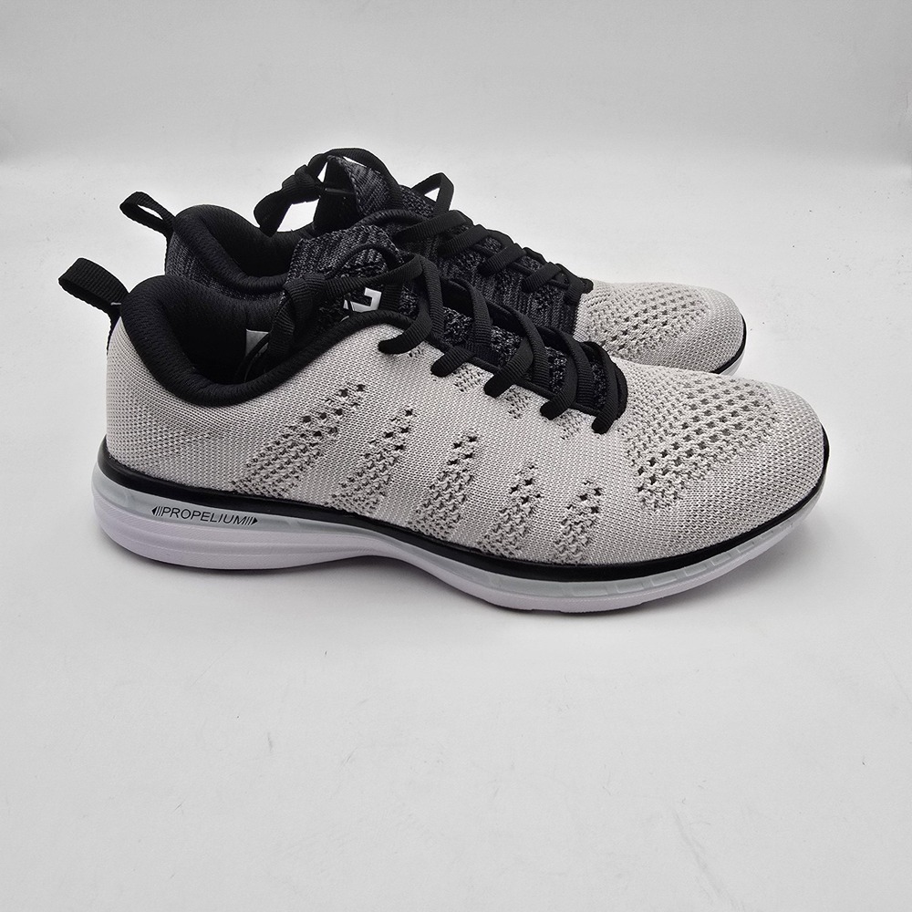 APL‎ Techloom Pro Shoes Womens Size 9.5 White Black Knit Running Sneaker 0921XC